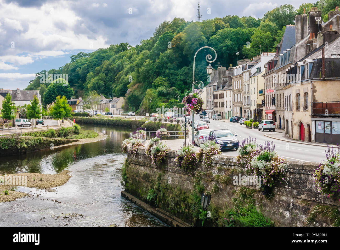 La France, Finistère, Quimperlé, les rives de la rivière Isole Banque D'Images