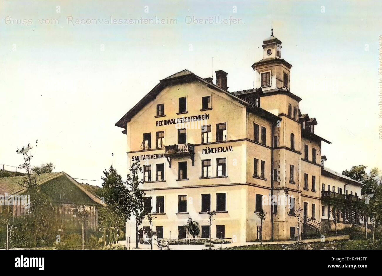 Bâtiments Spa en Allemagne, les bâtiments de Grafing bei München, 1904, Oberölkofen Reconvaleszentenheim, Banque D'Images