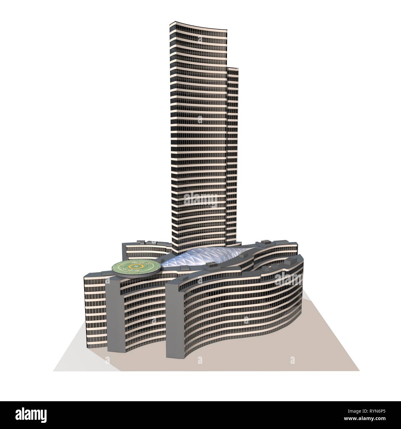 Palazzo Lombardia, Milan, Porta Nuova, gratte-ciel, la région de Lombardie, la place ville de Lombardie. L'Italie. Le rendu 3D Banque D'Images