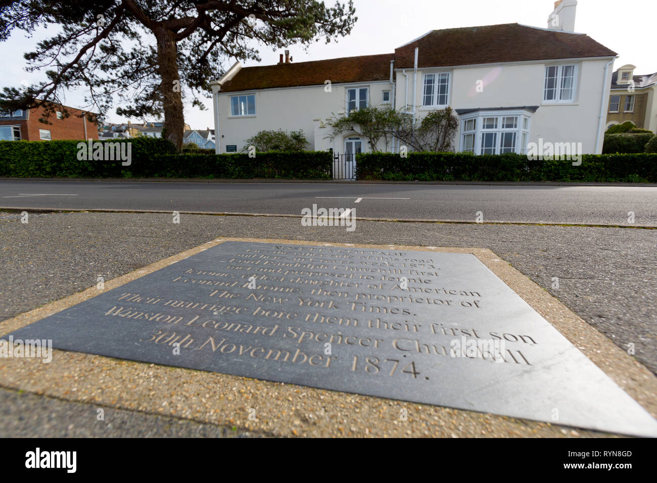 Rosetta Randolph Churchill,Chalet,met a proposé d', Jennie Jerome,fille de Leonard,Jerome,propriétaire,New York Times,fils est, Winston Churchill,Cowes Banque D'Images