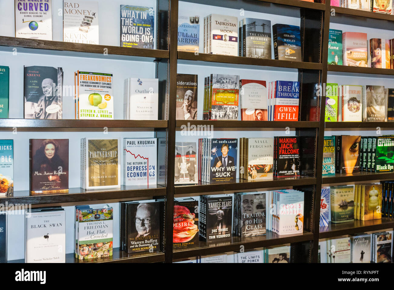 Miami Beach Florida,Lincoln Road Mall,Livres et livres,librairie,librairie,librairie,réouverture bibliothèque,sujet,économie,économie,non-fiction,édition,vente d'affichage Banque D'Images