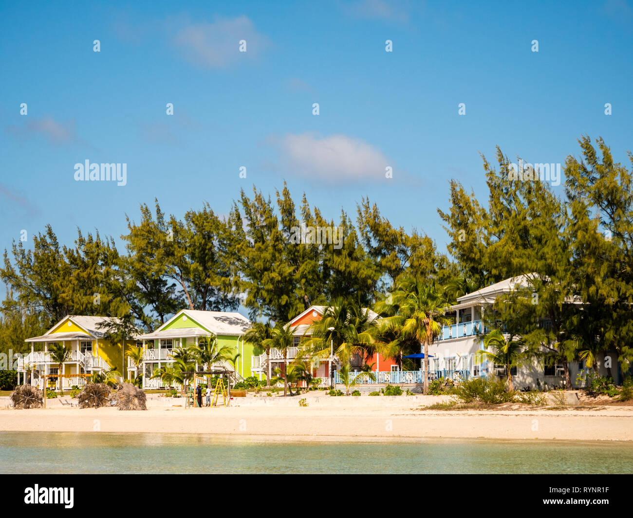 Cocodimama Charming Resort, gouverneurs Harbour, Île Eleuthera, aux Bahamas, dans les Caraïbes. Banque D'Images