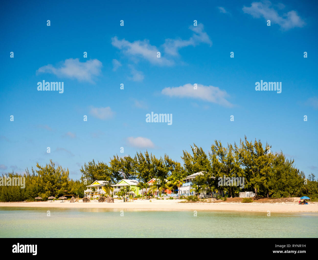 Cocodimama Charming Resort, gouverneurs Harbour, Île Eleuthera, aux Bahamas, dans les Caraïbes. Banque D'Images