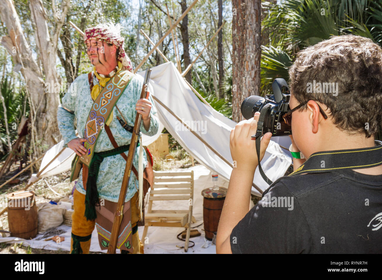 Florida Hendry County,Big Cypress,Seminole Indian Reservation,Billie Swamp Safari,Native American Indian,Indian Indigenous Peoples,Tribe,Big Cypress S Banque D'Images