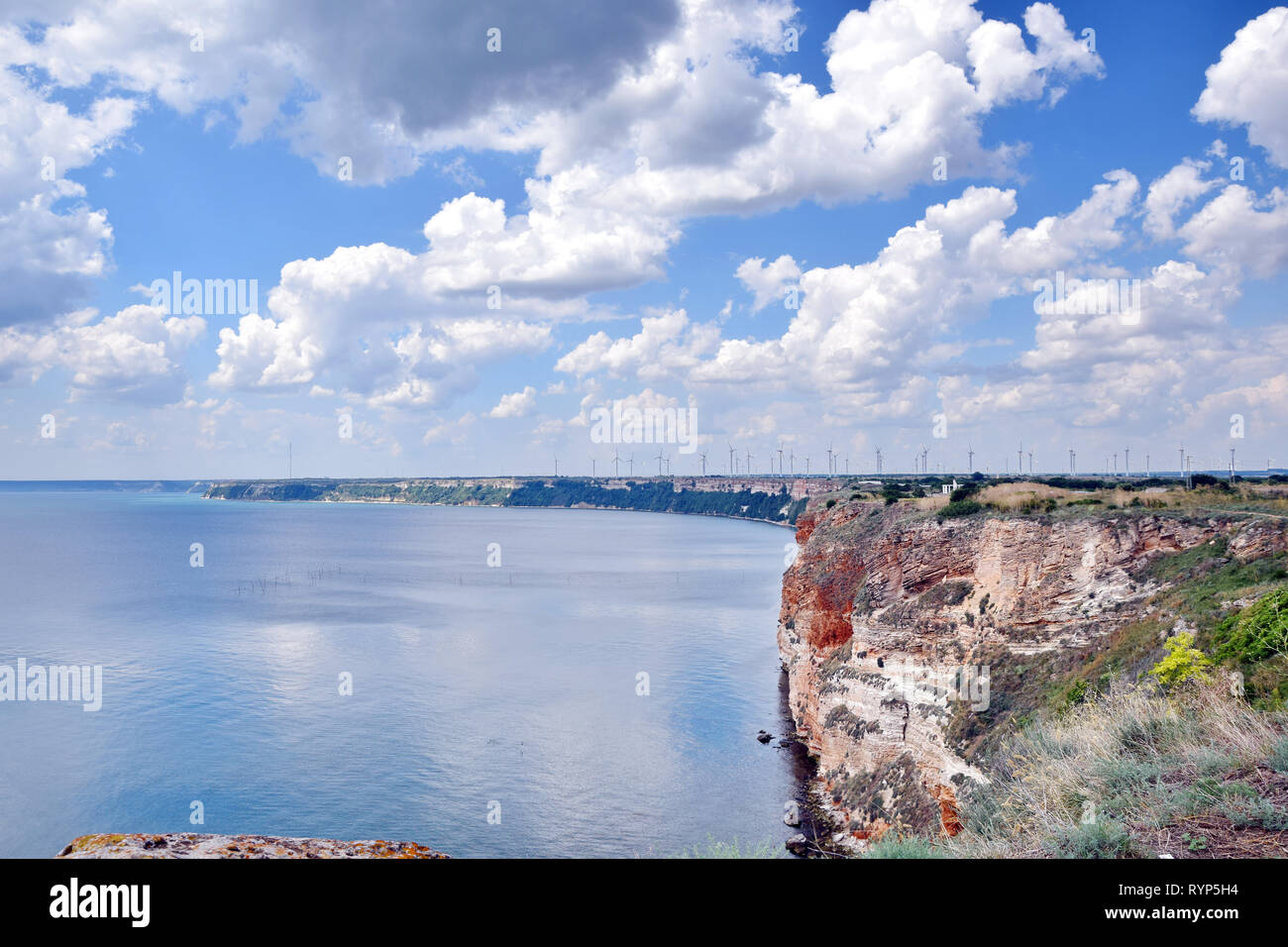 Le cap Kaliakra sur la mer Bay Vue Bulgarie Destination Travel Stock Photo Banque D'Images