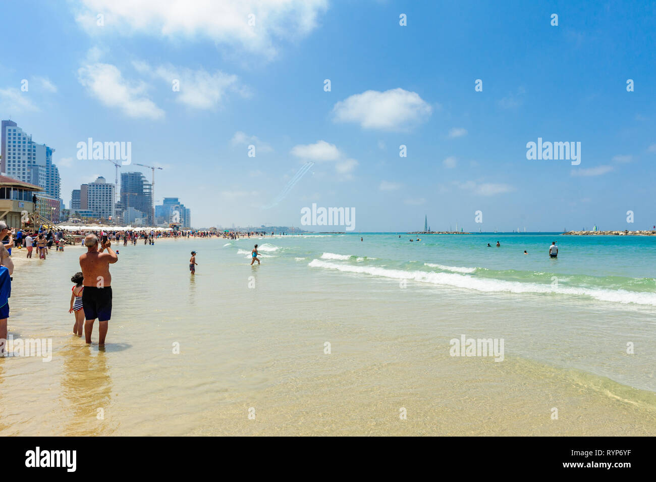 Bourget sur Yom Ha'atsmaout - jour de l'indépendance - 2 mai 2017, Tel Aviv, Israël Banque D'Images