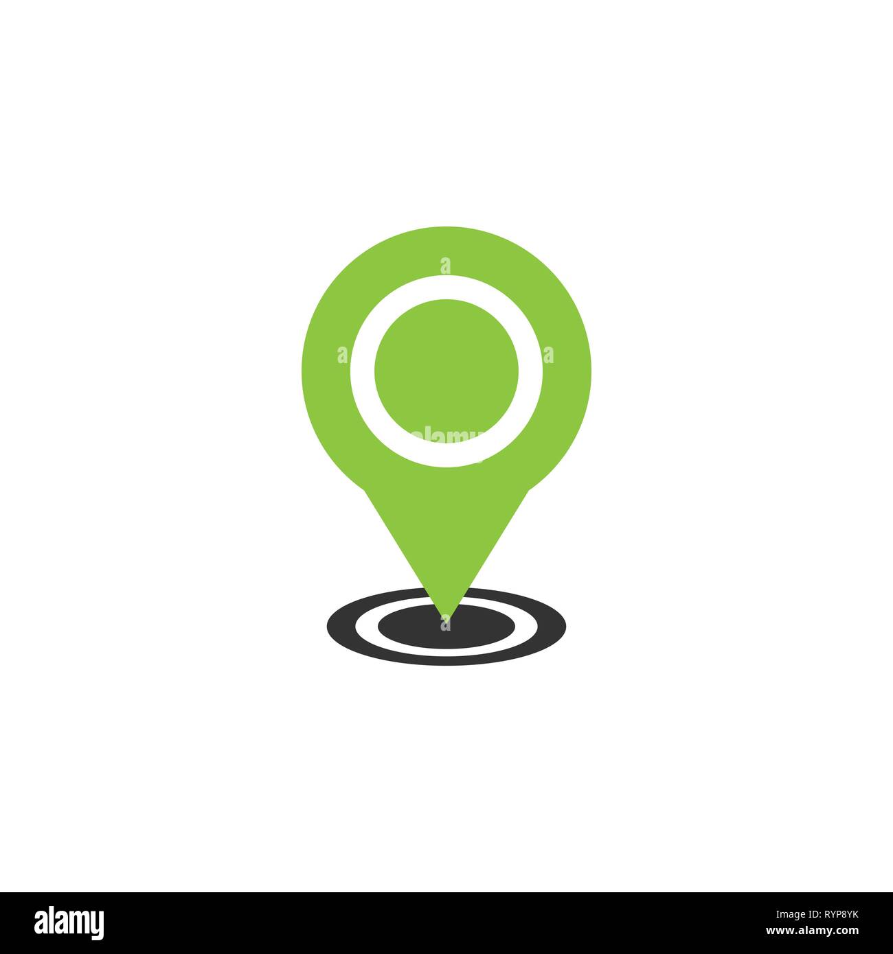 Pointeur de position GPS l'icône pin vecteur. Pointeur de carte vecteur conception icône Illustration de Vecteur