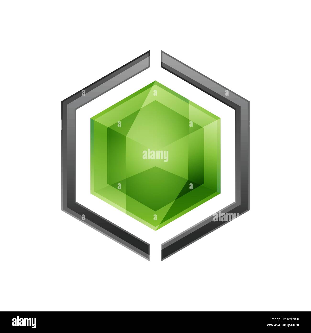 Hexagone - logo Vector concept illustration. Géométrique hexagonale logo polygonales. Logo abstrait hexagonale. Logo Vector modèle. L'élément de conception. Illustration de Vecteur