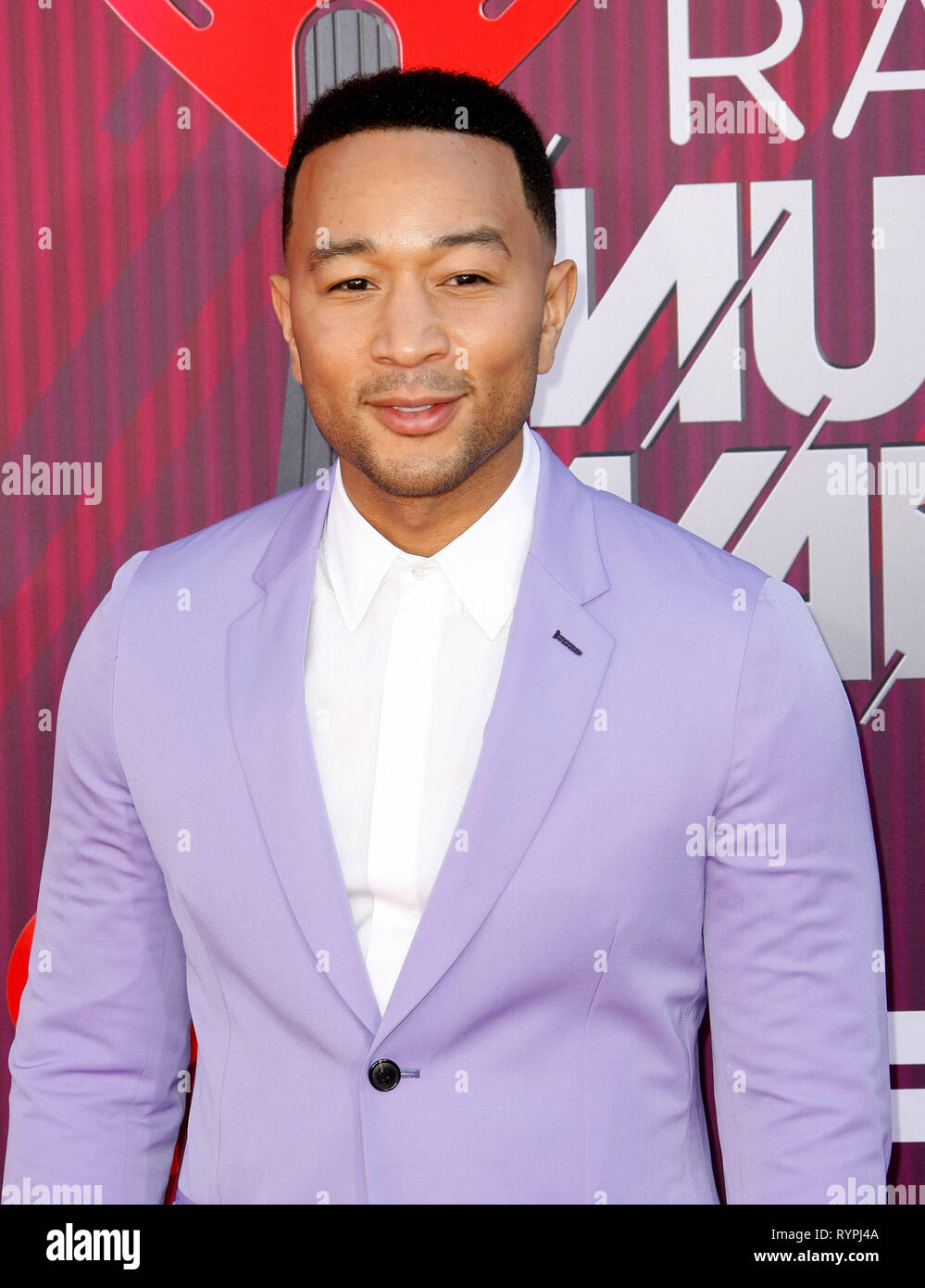 Los Angeles, Californie, USA. 14Th Mar, 2019. LOS ANGELES, CALIFORNIE - Le 14 mars : John Legend assiste au iHeartRadio Music Awards 2019 qui retransmis en direct sur Fox chez Microsoft Theatre le 14 mars 2019 à Los Angeles, Californie. Photo : imageSPACE/MediaPunch MediaPunch Crédit : Inc/Alamy Live News Banque D'Images