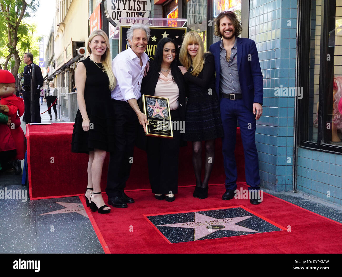 Los Angeles, USA. 14Th Mar, 2019. Alvin et les Chipmunks Hollywood Star 017 Janice Karman, Ross Bagdasarian, Michael Bagdasarian et Vanessa Bagdasarian célébrer Alvin & les chipmunks' 60e anniversaire avec une étoile sur le Hollywood Walk of Fame Le 14 mars 2019 à Hollywood, Californie Crédit : Tsuni/USA/Alamy Live News Banque D'Images