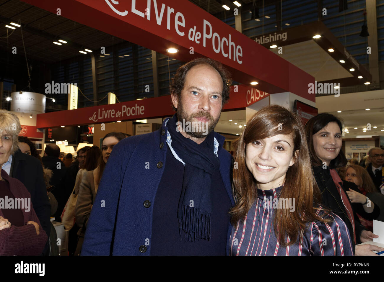 Paris, France, 14 mars 2019. Prix Renaudot 2017, Olivier Guez assiste au le Salon du livre de Paris à Paris, France le 14 mars 2019. Credit : Bernard Menigault/Alamy Live News Banque D'Images