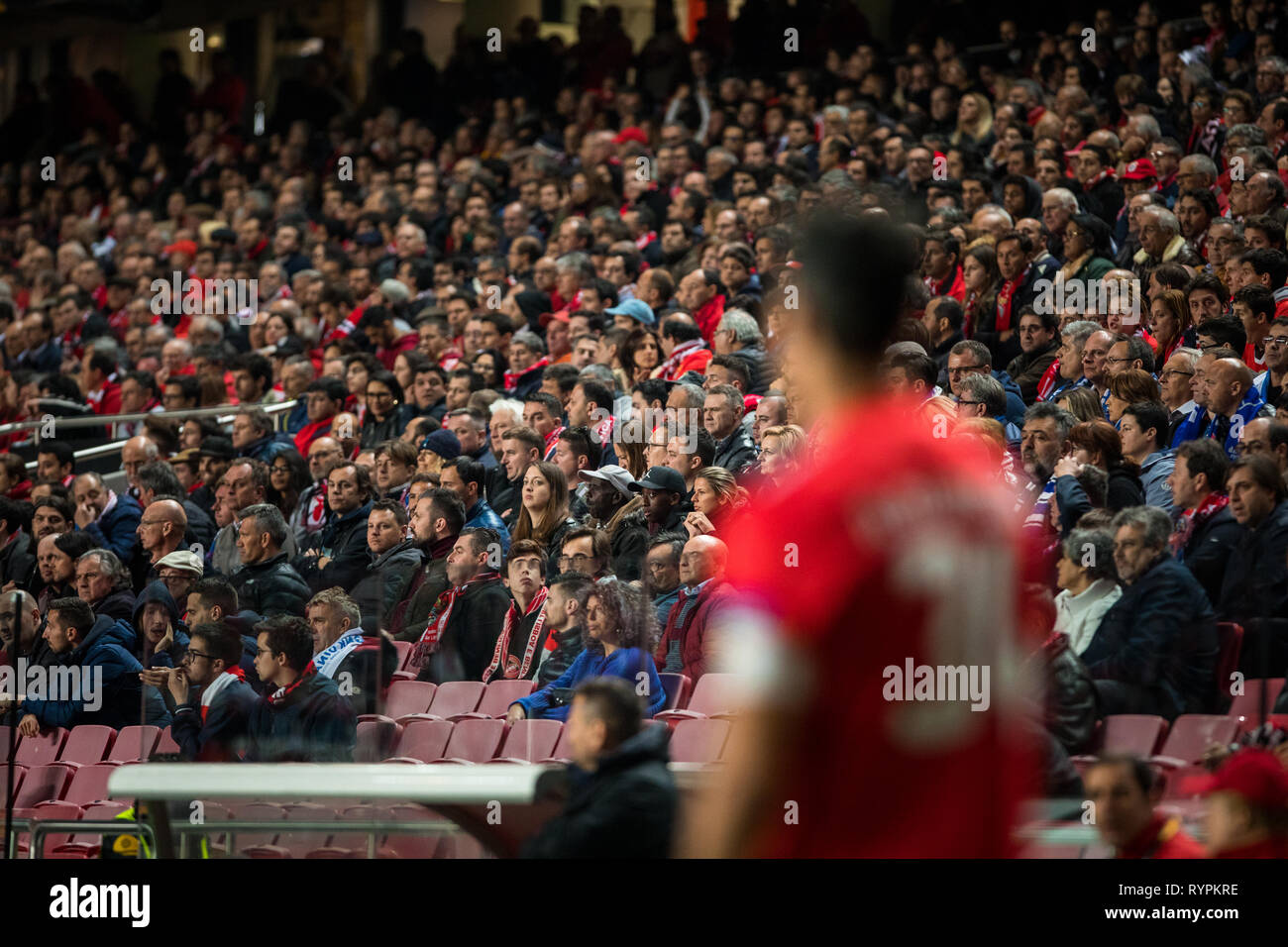 Partisans au cours de la Ligue Europa 2018/2019 match de football entre SL Benfica vs GNK Dinamo Zagreb. (Score final : SL Benfica 3 - 0 GNK Dinamo Zagreb) Banque D'Images