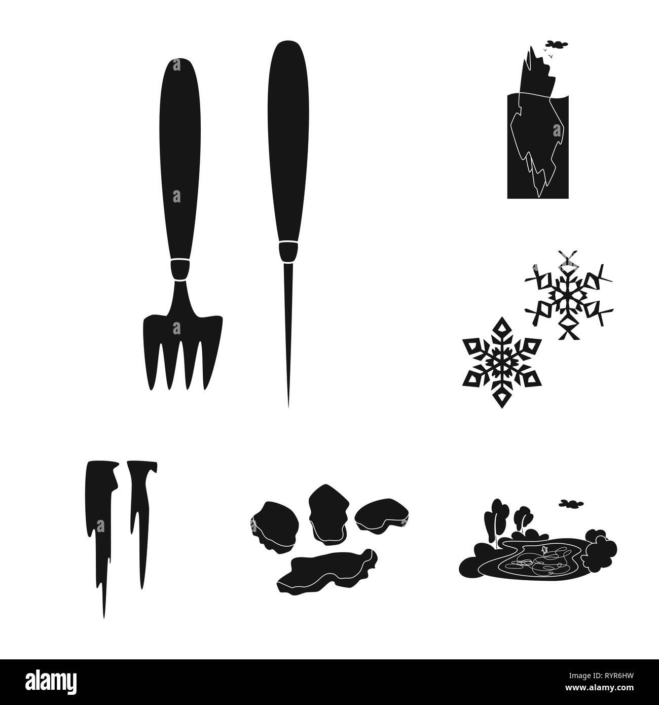 Iceberg,,couteau,flocon icicle,éclats,étang,glace,fourche,belle,cuisine,congélateur,sous-marine,pieces,lac,appareil,mer,bleu,hiver,gel,instruments,océan,Noël,cristal,glacier,blanc,janvier,nature,froid,transparent,gel,eau,humide,propre,carré,pureté,texture,set,congelés icône,,illustration,collection,isolé,design,graphisme,élément,signer,Black,de simples vecteurs vecteur , Illustration de Vecteur