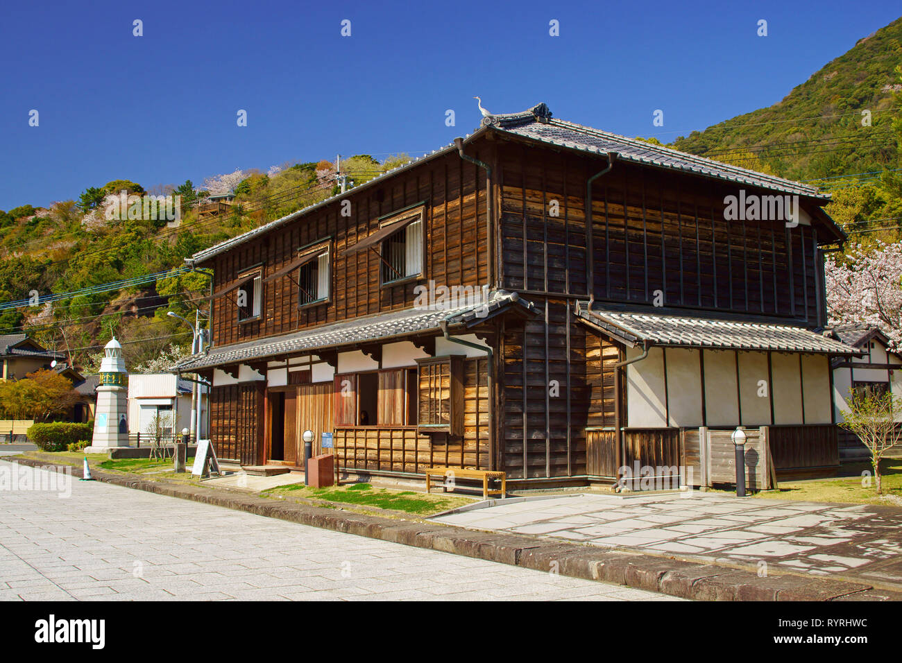 Port Ouest Misumi au printemps, Kumamoto Prefecture, Japan Banque D'Images