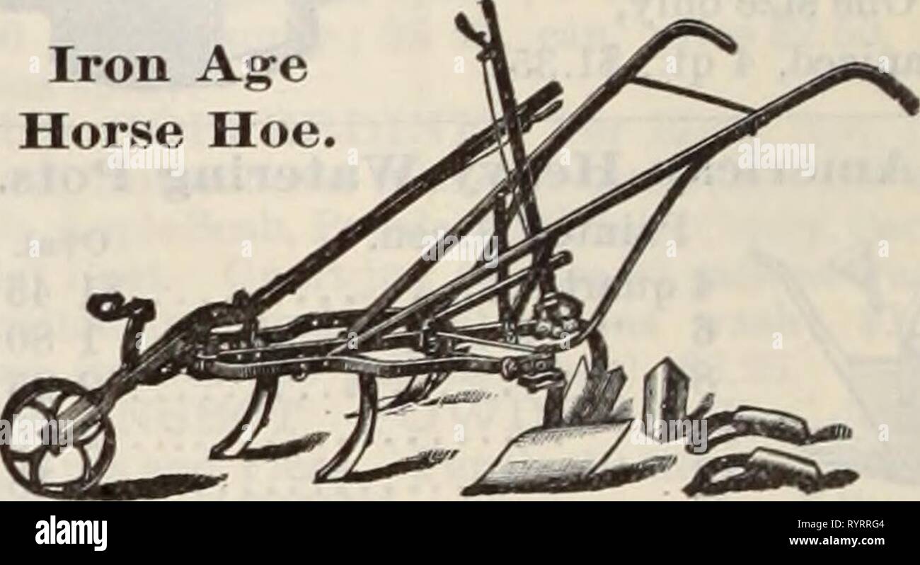 Dreer's Liste des prix de gros de gros Dreer Liste des prix / Henry A. Dreer. . Dreerswholesalep1898an meer : Kain H flèche. L'un des meilleurs outils pour le marché privé ou jardins. Les herses sont fournis avec des coureurs, de sorte qu'ils peuvent être déplacés sans avoir à déchirer des promenades ou des routes. 24 dents, 4,50 $ ; 30 dents, 5,25 $. Fumig Eureka'ator. Hauteur, 12 in., diamètre en haut, 5 in. Pour une chambre 10 x 20 ft. J Peck détient de tiges, de 1,00 $. N° 2. Hauteur, 16 in. diam., en haut, en 7. Pour une chambre 12 x 40 ft. Contient 1 peck de tiges, 1,50 $. N° 3. Hauteur, 20 in. diam. ; en haut, en 9. Pour une chambre 15 x 100 pi. Ho Banque D'Images