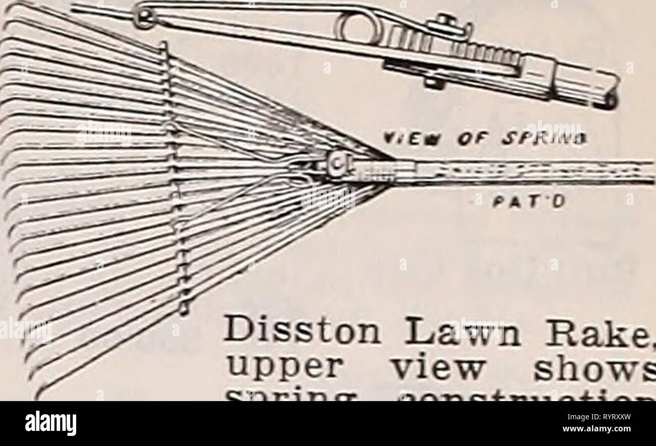 Dreer's wholesale catalogue pour les fleuristes Dreer catalogue de gros pour les fleuristes et les maraîchers : 1940 Hiver Printemps Été . dreerswholesalec1940henr Année : 1940 Py Disston, vue de dessus montre la construction Iiawncomb au printemps. Dents d'acier plat et d'un cadre en acier d'une seule pièce. Combs la pelouse des plus petites particules. Tête de 18 pouces, 1,10 $ ; 24 pouces 1,60 $ la tête. Bambou, Râteau à gazon de la meilleure qualité d'être avait 18 pouces 65c chaque tête ; 6,00 $ douzaine. 24 pouces 75c chaque tête ; 8,00 $ douzaine. Jardin, directement ou la tête de niveau, l'acier, 12 dents, 14 dents : $1.00, $1.10 ; 16 dents, 1,15 $. ' * ' Sur le fil ou l'herbe pelouse rak Banque D'Images