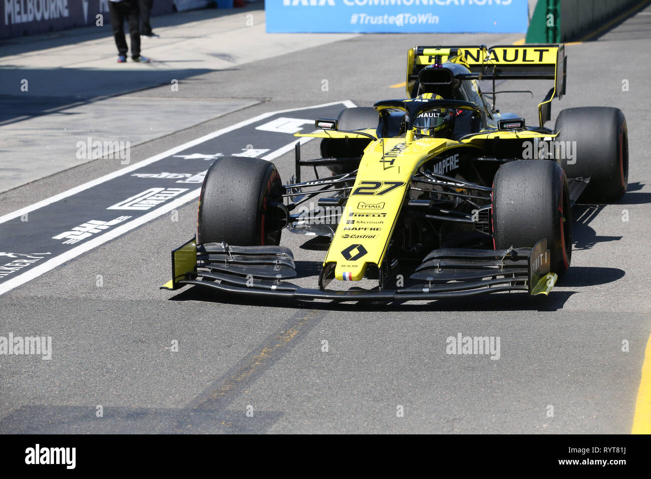 Melbourne, Australie Le Sport Grand Prix de Formule 1 l'Australie 2019 Dans le pic : Essais libres 1, Nico Hülkenberg (GER) Renault Sport F1 Team R19 Crédit : LaPresse/Alamy Live News Banque D'Images