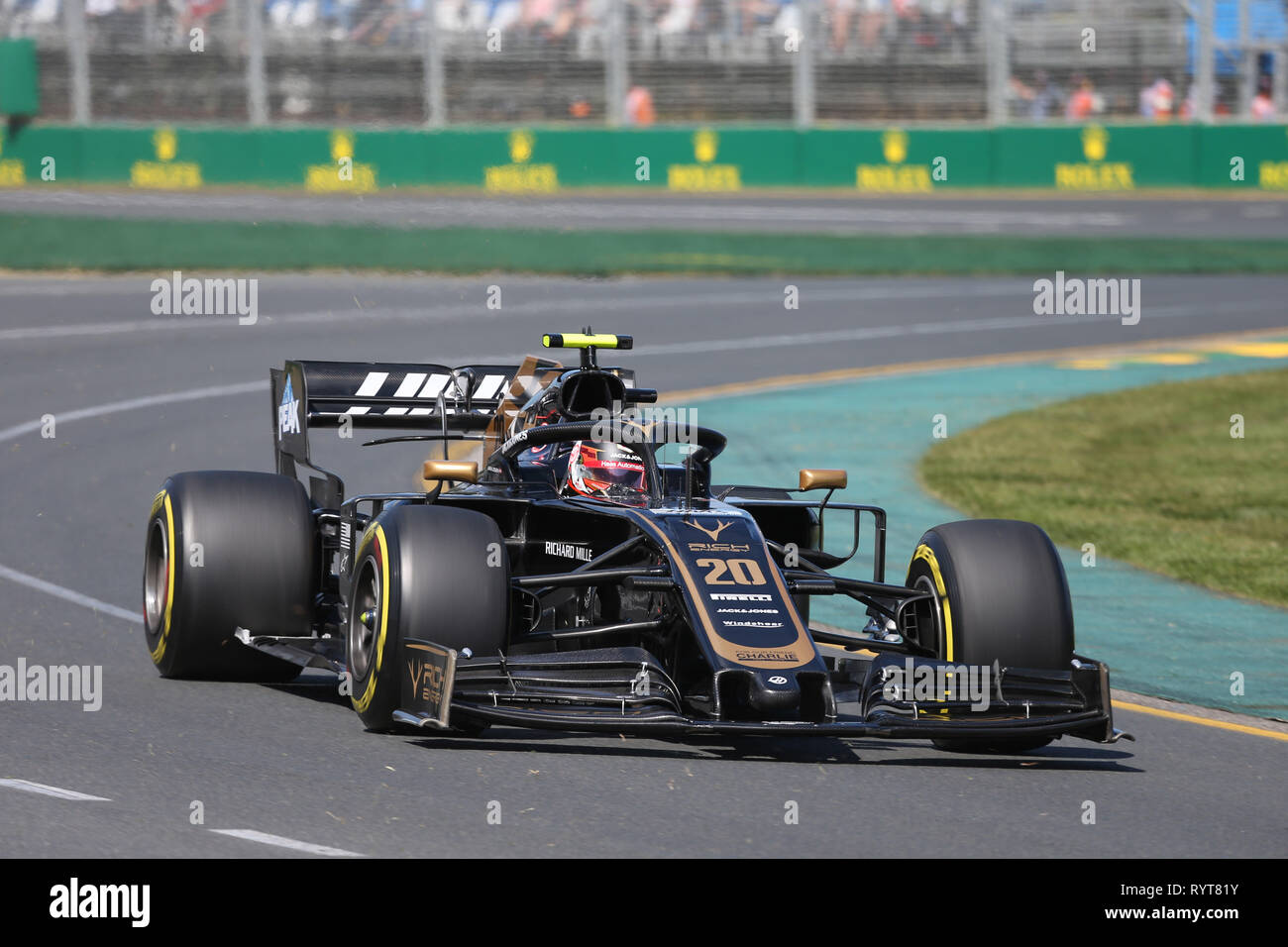 Melbourne, Australie Le Sport Grand Prix de Formule 1 l'Australie 2019 Dans le pic : Essais libres 1, Kevin Magnussen (DEN) Haas VF-19 F1 Team Crédit : LaPresse/Alamy Live News Banque D'Images