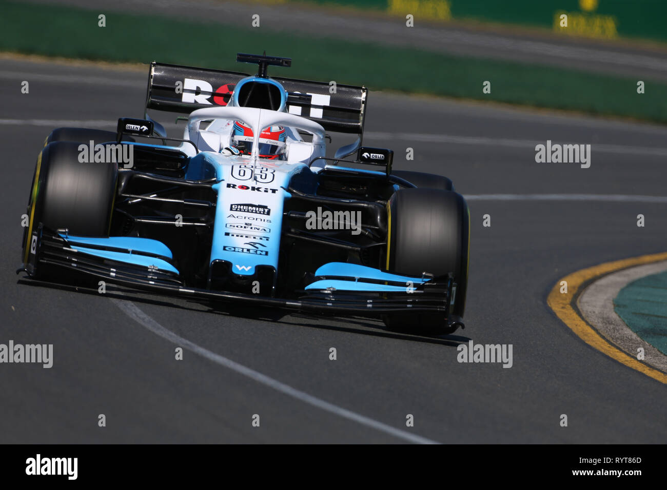 Melbourne, Australie. Mar 15, 2019. Melbourne, Australie Le Sport Grand Prix de Formule 1 l'Australie 2019 Dans le pic : Essais libres 1, George Russell (GBR) Williams F1 FW42 Crédit : LaPresse/Alamy Live News Banque D'Images