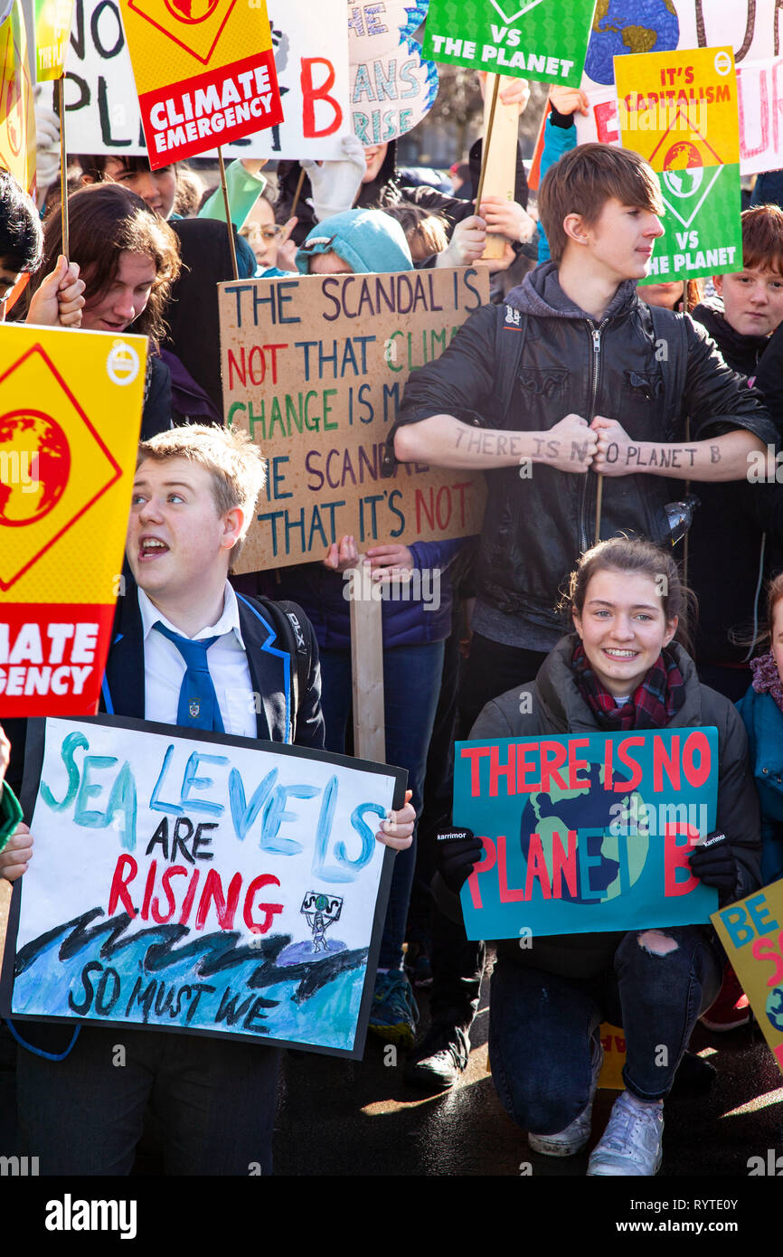 Glasgow, Ecosse, Royaume-Uni. Mar 15, 2019 changement climatique. Crédit : John glasgow protestation cruttenden/Alamy Live News Banque D'Images