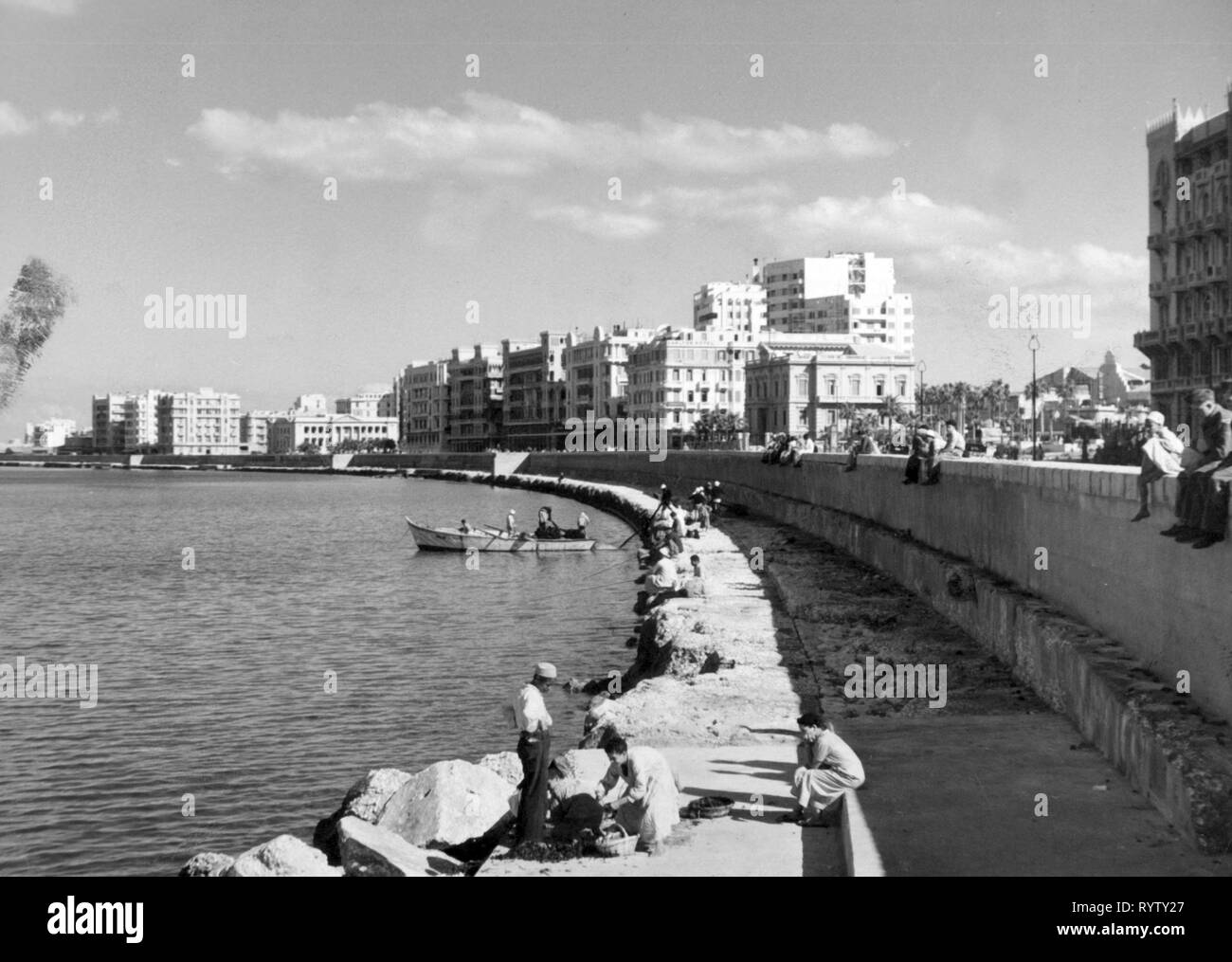 Géographie / historique de voyage, l'Egypte, les villes et les collectivités, d'Alexandrie, Port, vue, années 1960, Additional-Rights Clearance-Info-Not-Available- Banque D'Images
