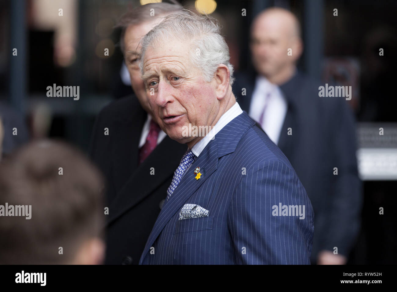 Le Prince de Galles visite Royal Albert Dock Liverpool pour célébrer le Dock de neuf statut Royal avant le 175e anniversaire de son ouverture en 2021 par le Prince Albert. Son Altesse Royale visiteront des entreprises locales et des attractions touristiques, y compris le Musée de l'esclavage. Comprend : le Prince Charles, prince de Galles Où : Liverpool, Royaume-Uni Quand : 12 Feb 2019 Credit : Graham Finney/WENN Banque D'Images