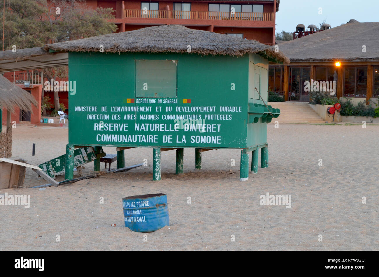 Réserve naturelle communautaire de la Somone, Sénégal - un exemple d'une réserve naturelle gérée par la communauté Banque D'Images