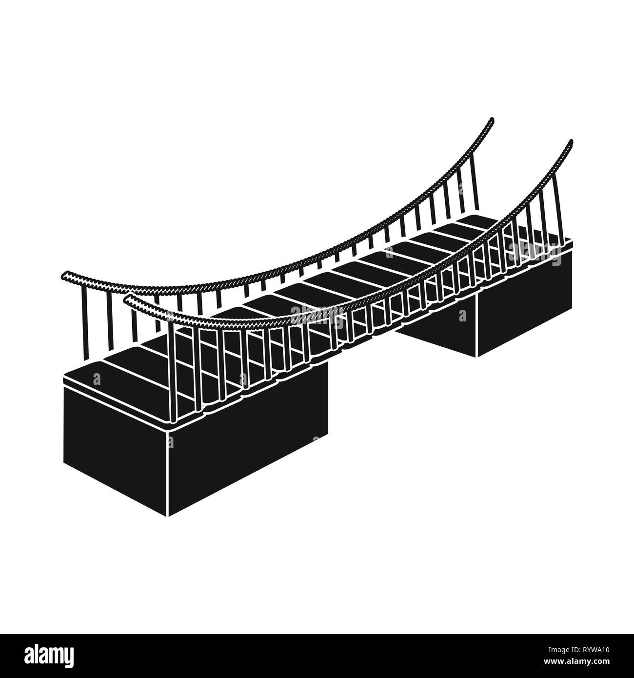 River, mains courantes,bâtiment,tombantes,cable,ponts,architecture,monument,pont,structure,Canada,banque,suspension,traversant,vue,connection,design,construire,side,set,icône,,illustration,collection,isolé,graphique,élément,signer,Black,simple, vecteurs vecteur , Illustration de Vecteur