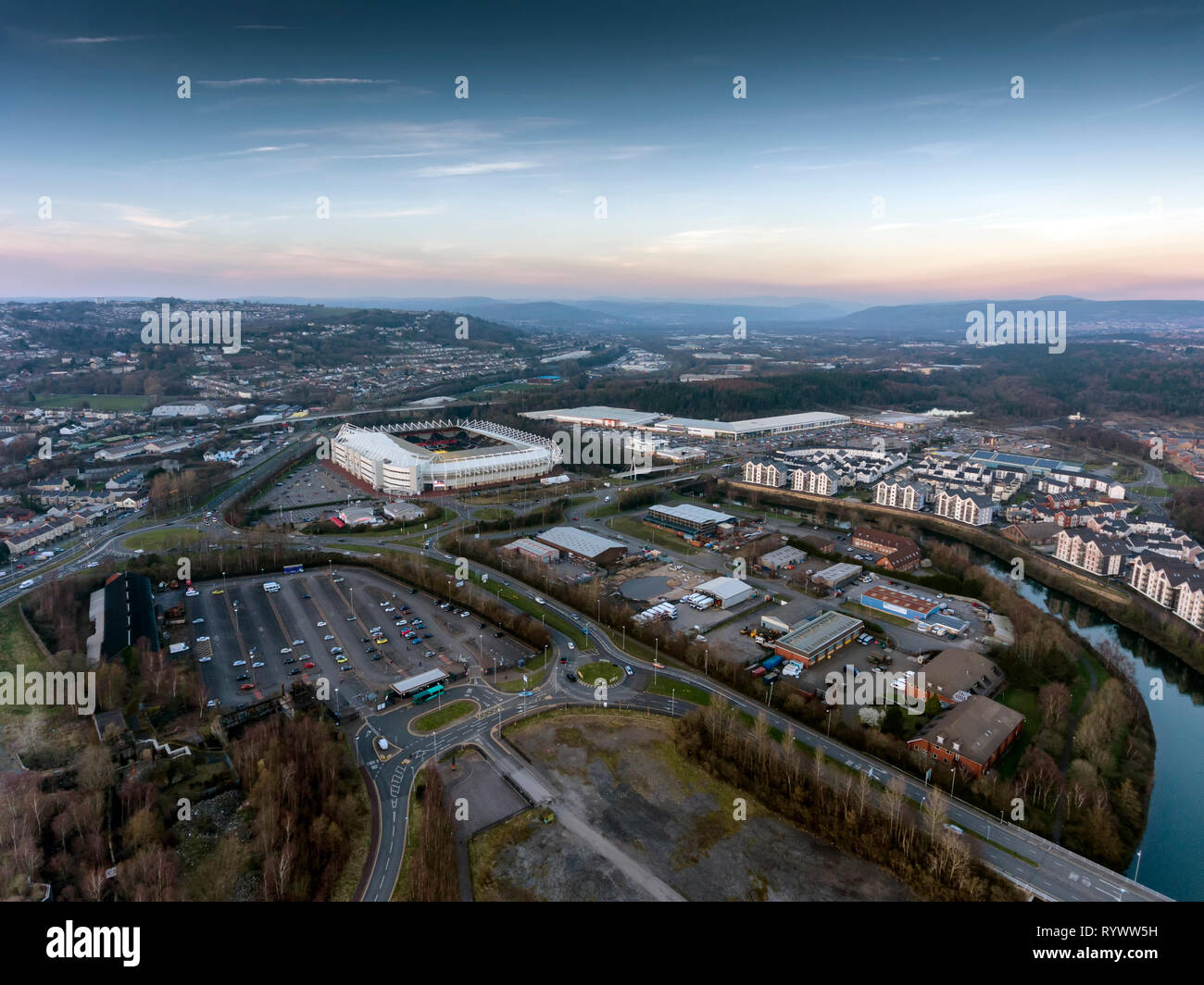 Le stade Liberty à Swansea Banque D'Images