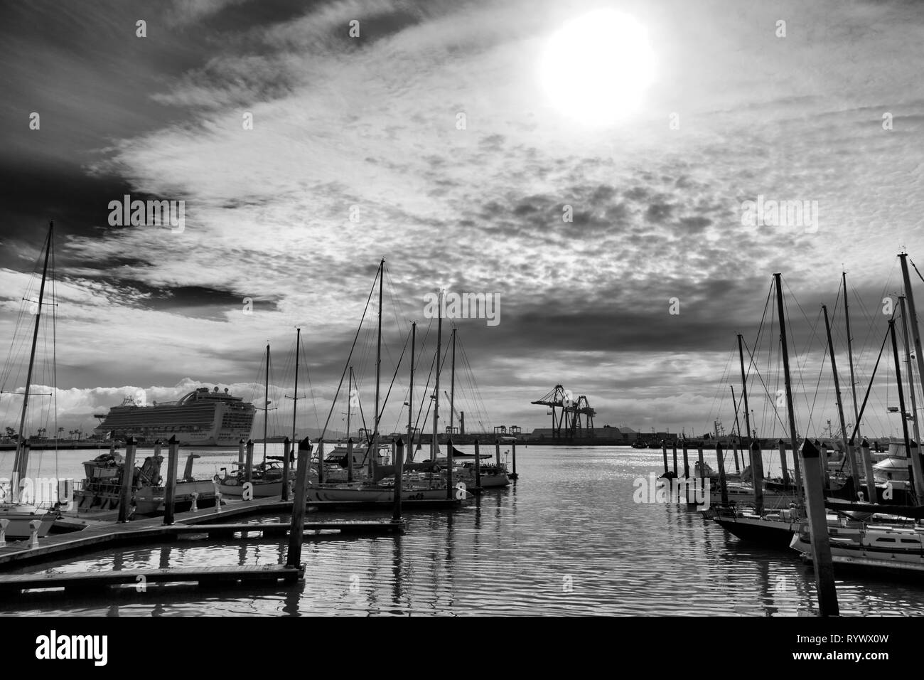 Front de mer d'Ensenada, Baja California, Mexique Banque D'Images