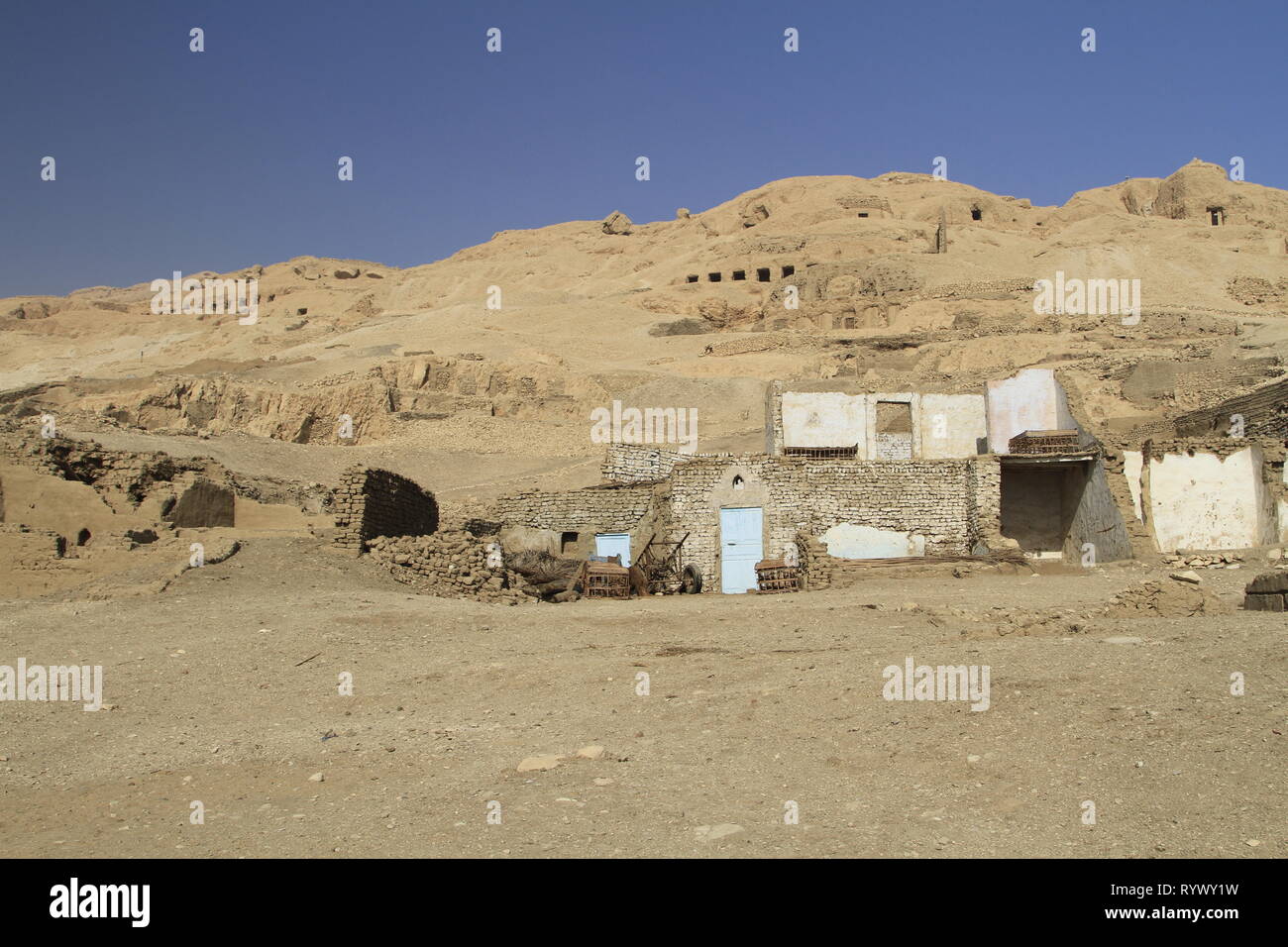 Tombes des nobles, Deir el-Médineh, Cisjordanie, Luxor, Egypte Banque D'Images