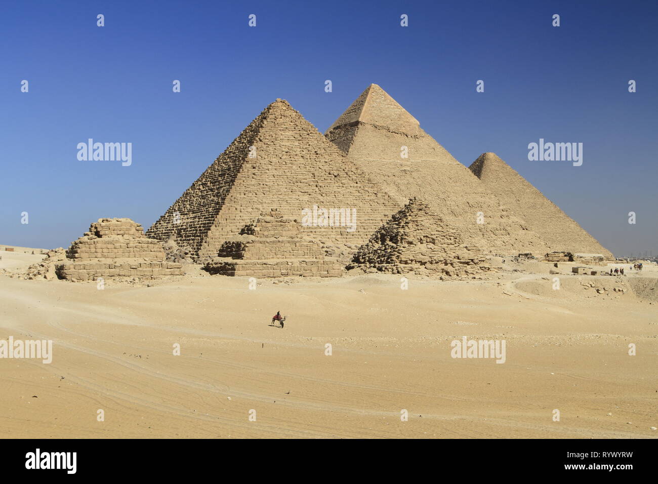 Pyramide de Gizeh, Karnak temple complexe, Giza, Le Caire, Egypte Banque D'Images