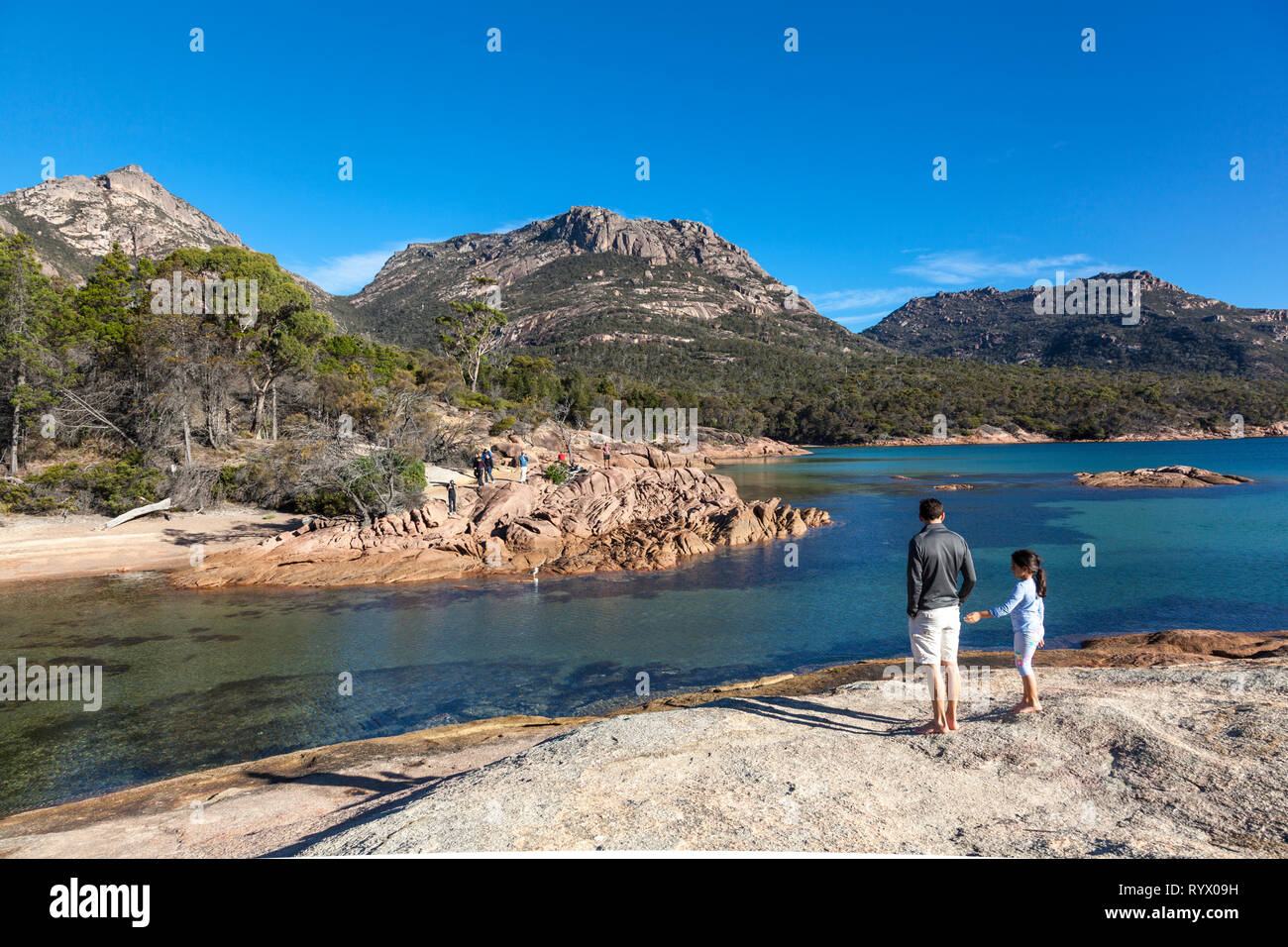 Honeymoon Bay, parc national de Freycinet, Tasmanie, Australie Banque D'Images