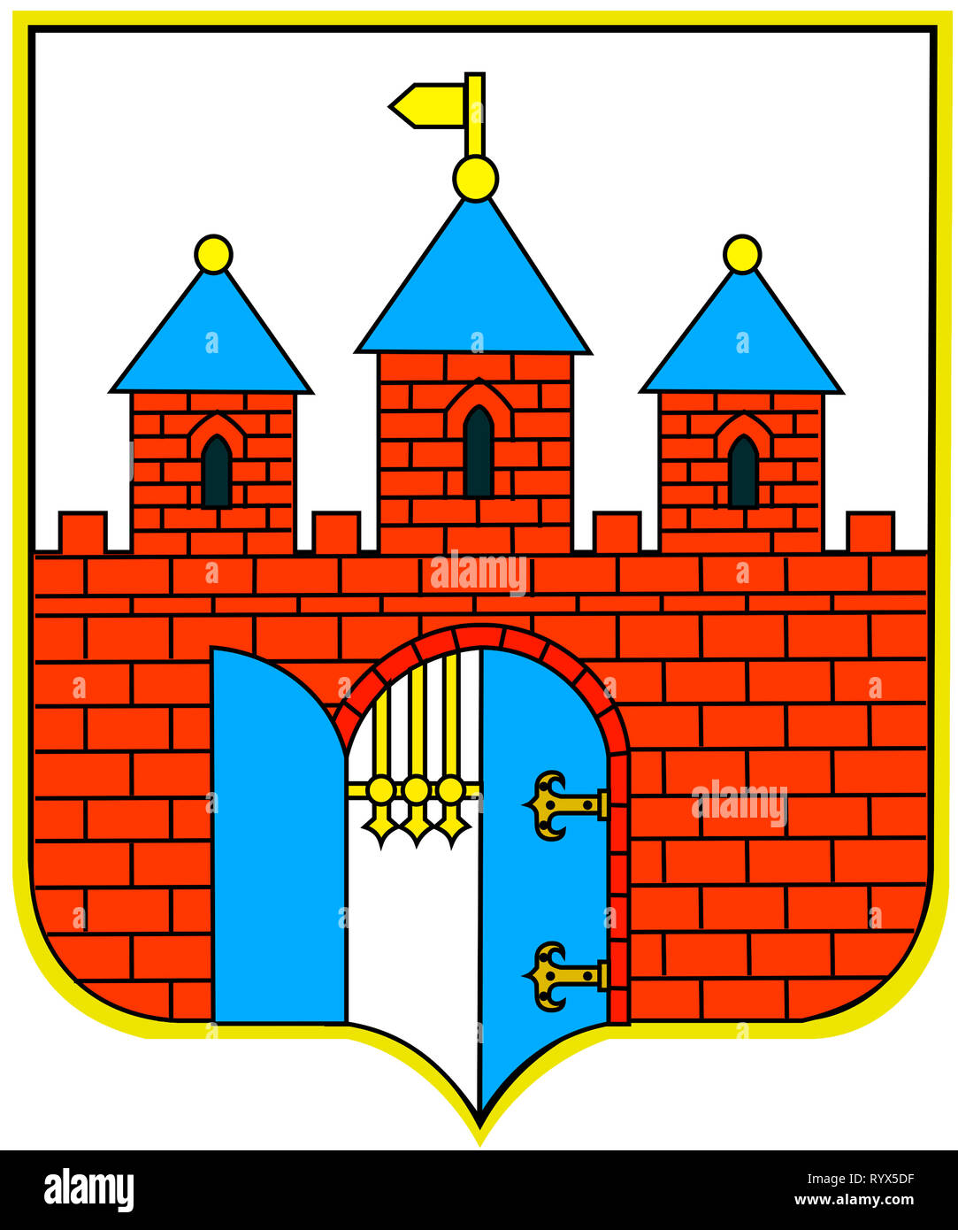 Blason de la ville polonaise de Lublin - Pologne. Banque D'Images