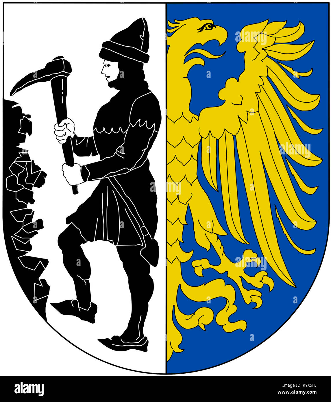 Blason de la ville polonaise de Szczecin - Pologne. Banque D'Images