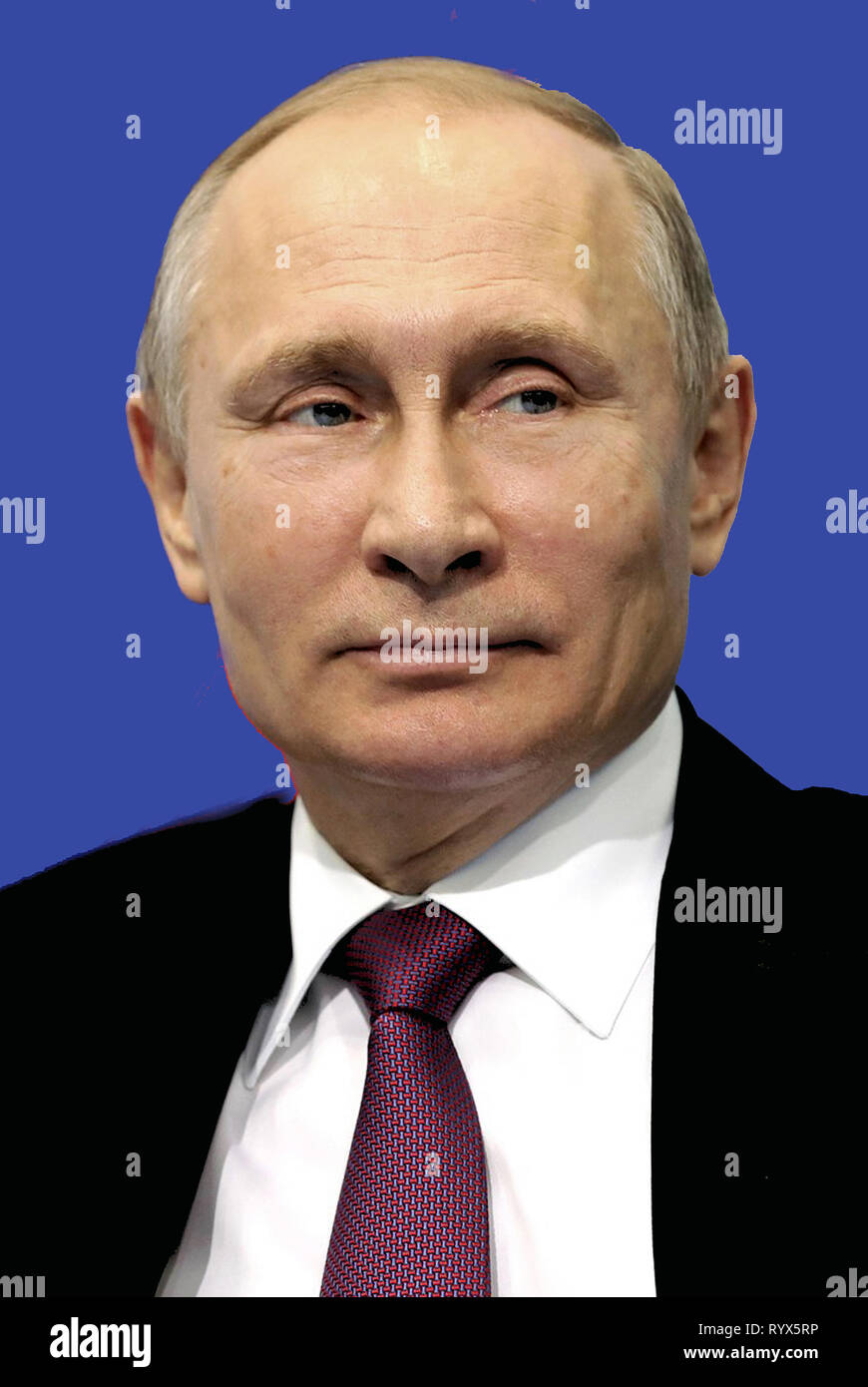 Portrait de Wladimir Poutine - * 07.10.1952 : Président de la Fédération de Russie. Banque D'Images