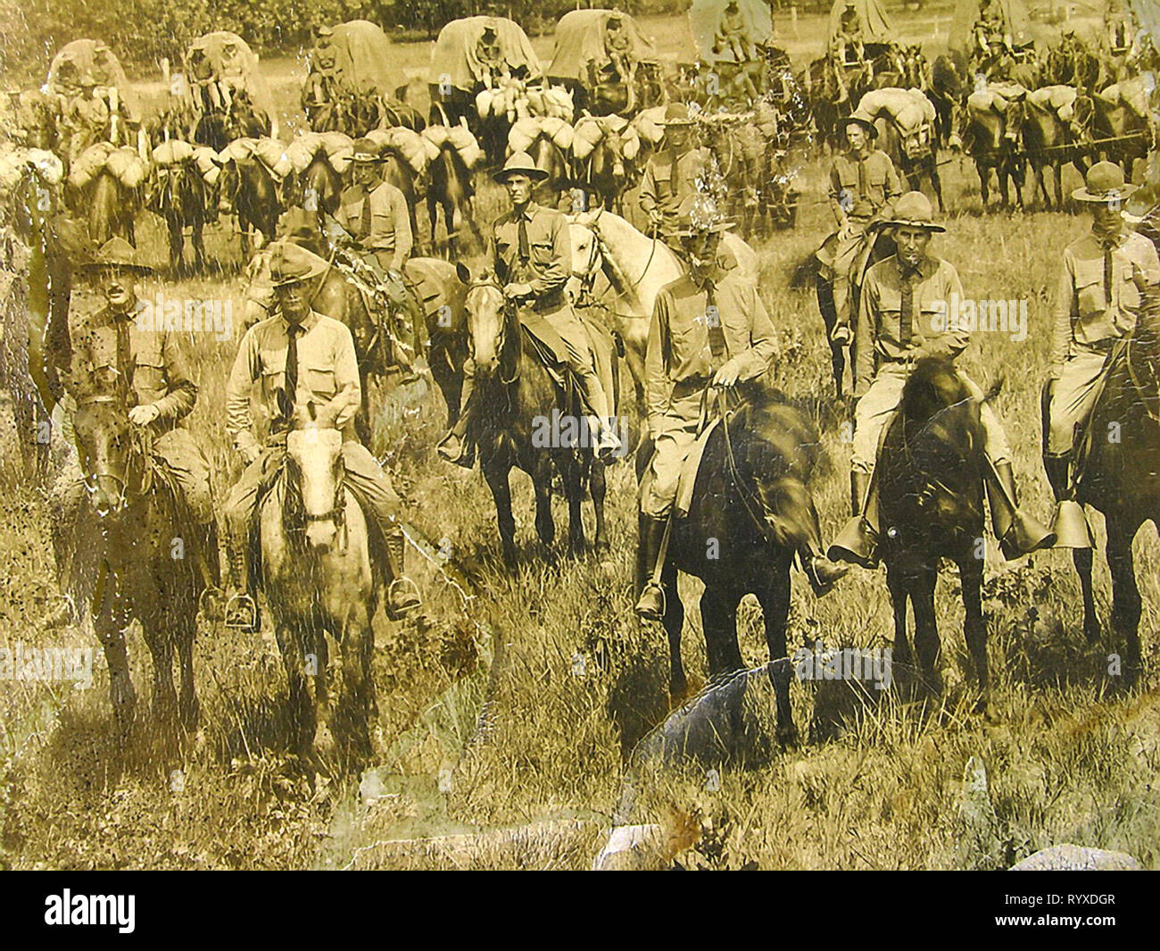 Large Paysage photographie encadrée de la Première Guerre mondiale 87e Camp Pike (Armée nationale) de cantonnement, de Little Rock en Arkansas en 1918. Banque D'Images