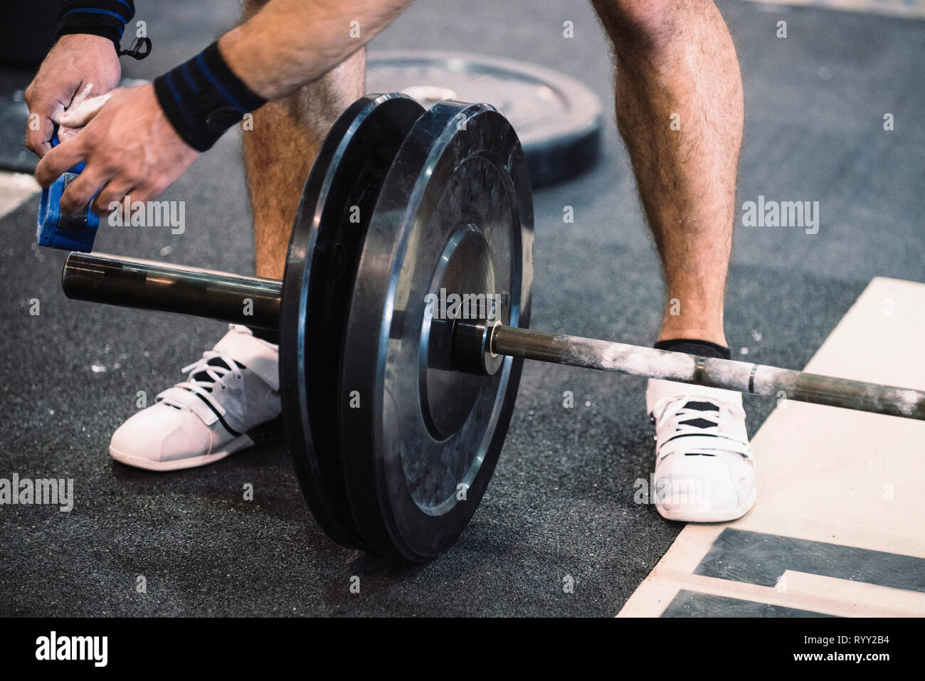 L'évolution des masses de barbell. Banque D'Images