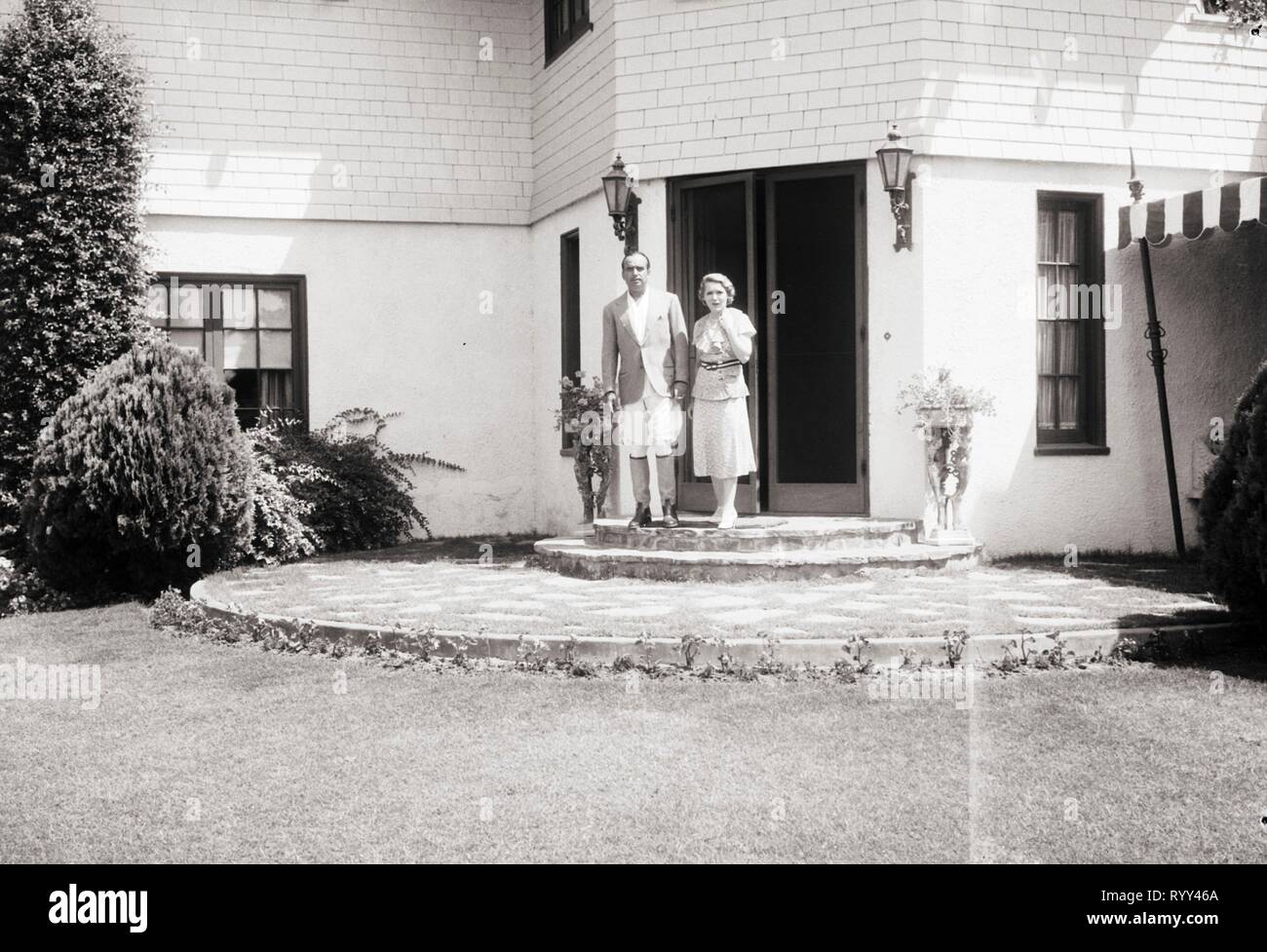Douglas Fairbanks, Sr et Mary Pickford à Pickfair, Bel Air, en Californie, 1931 Banque D'Images