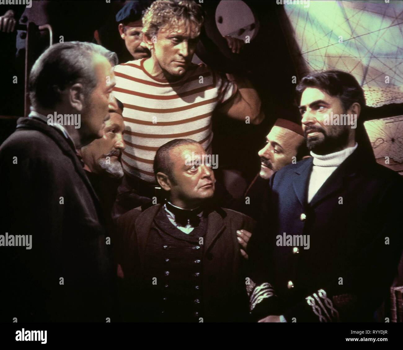 PAUL LUKAS, Kirk Douglas, Peter Lorre, James Mason, 20 000 lieues sous la mer, 1954 Banque D'Images