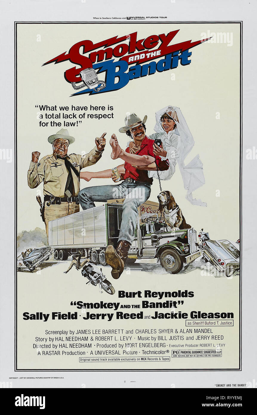 GLEASON,REYNOLDS,AFFICHE, Smokey et le bandit, 1977 Banque D'Images