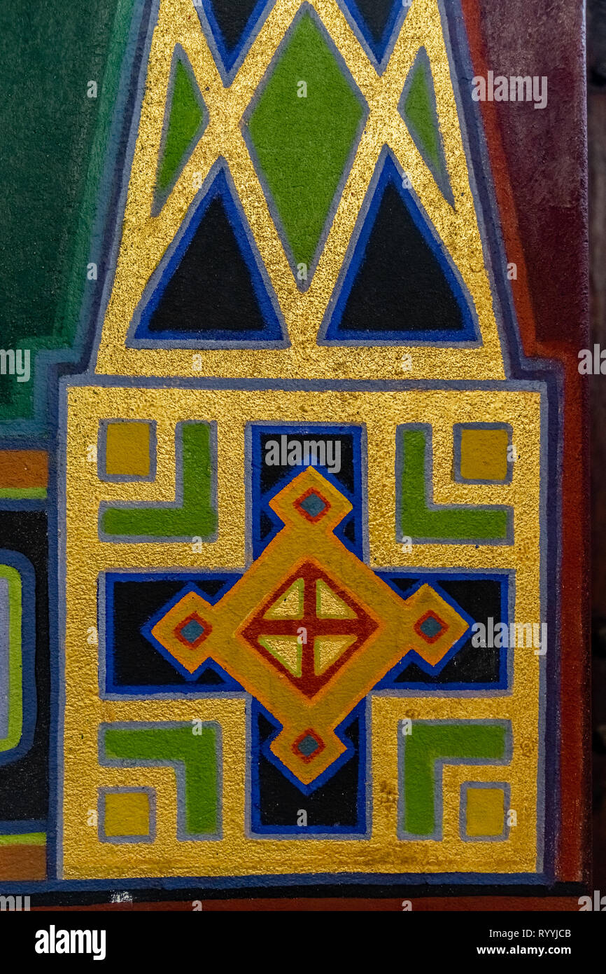 Détail d'un coloré de style art nouveau ornament Banque D'Images