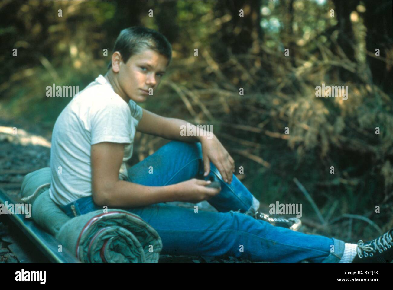 RIVER PHOENIX, STAND BY ME, 1986 Banque D'Images