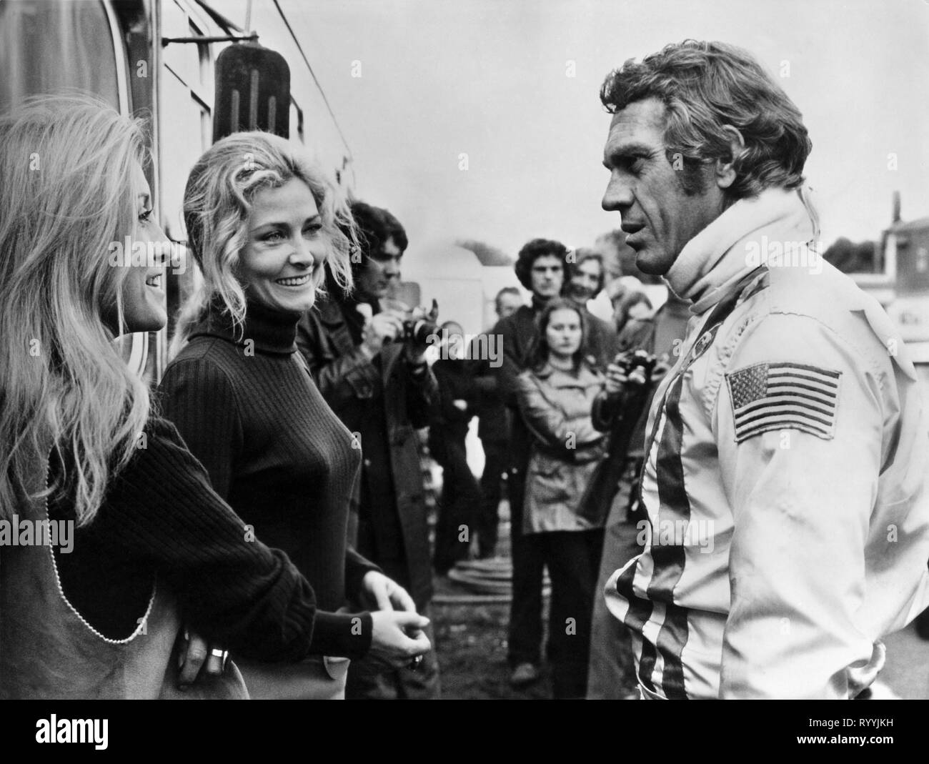 Photo Ancienne Steve McQueen Dans Le Mans - Années 70 - Tirage Collector