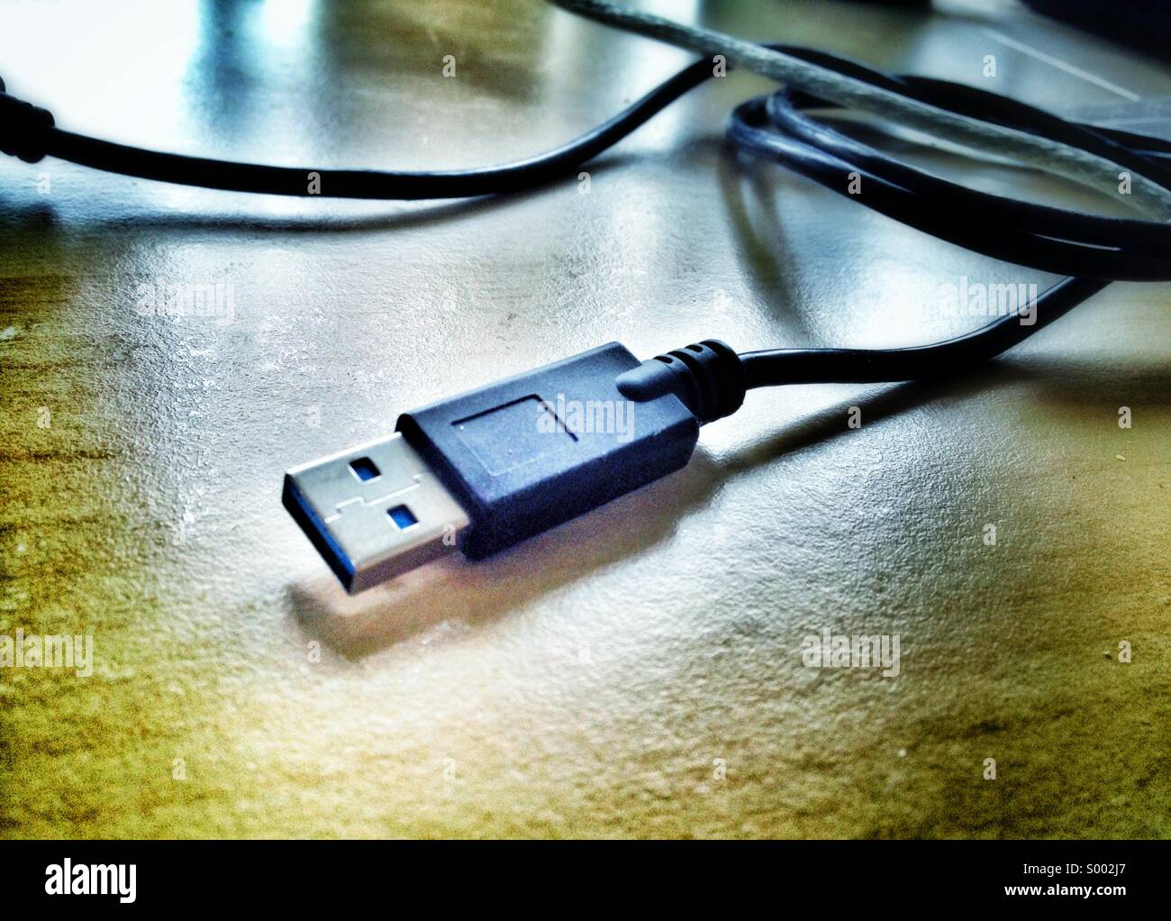 Câble USB et connecteur Banque D'Images