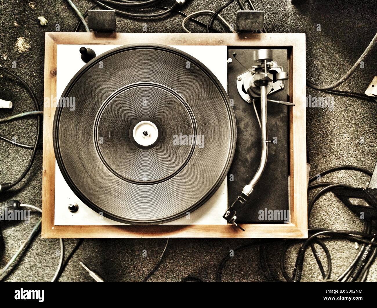 Platine disque vinyle Banque D'Images