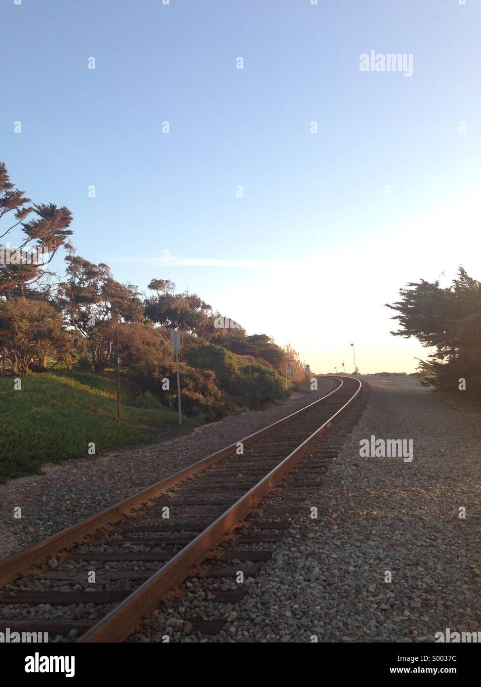 Rails de train Banque D'Images