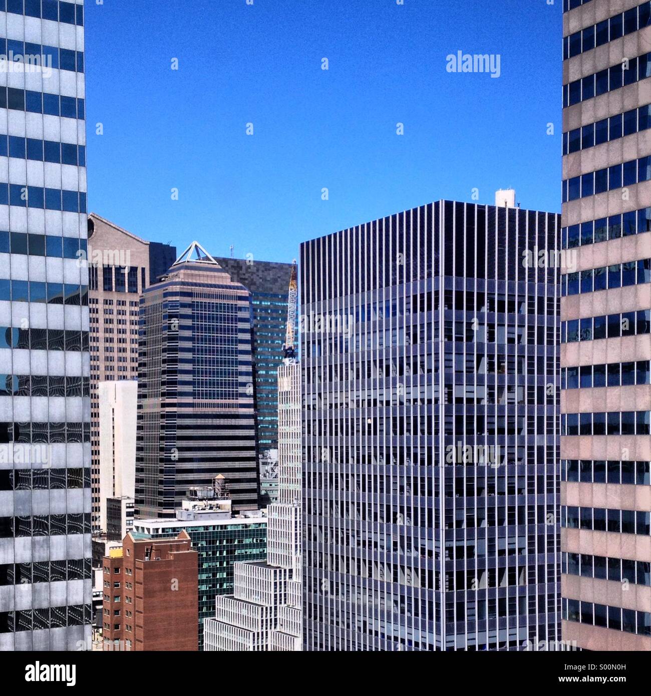 Les immeubles de bureaux de New York - Image de stock capturée avec un smartphone