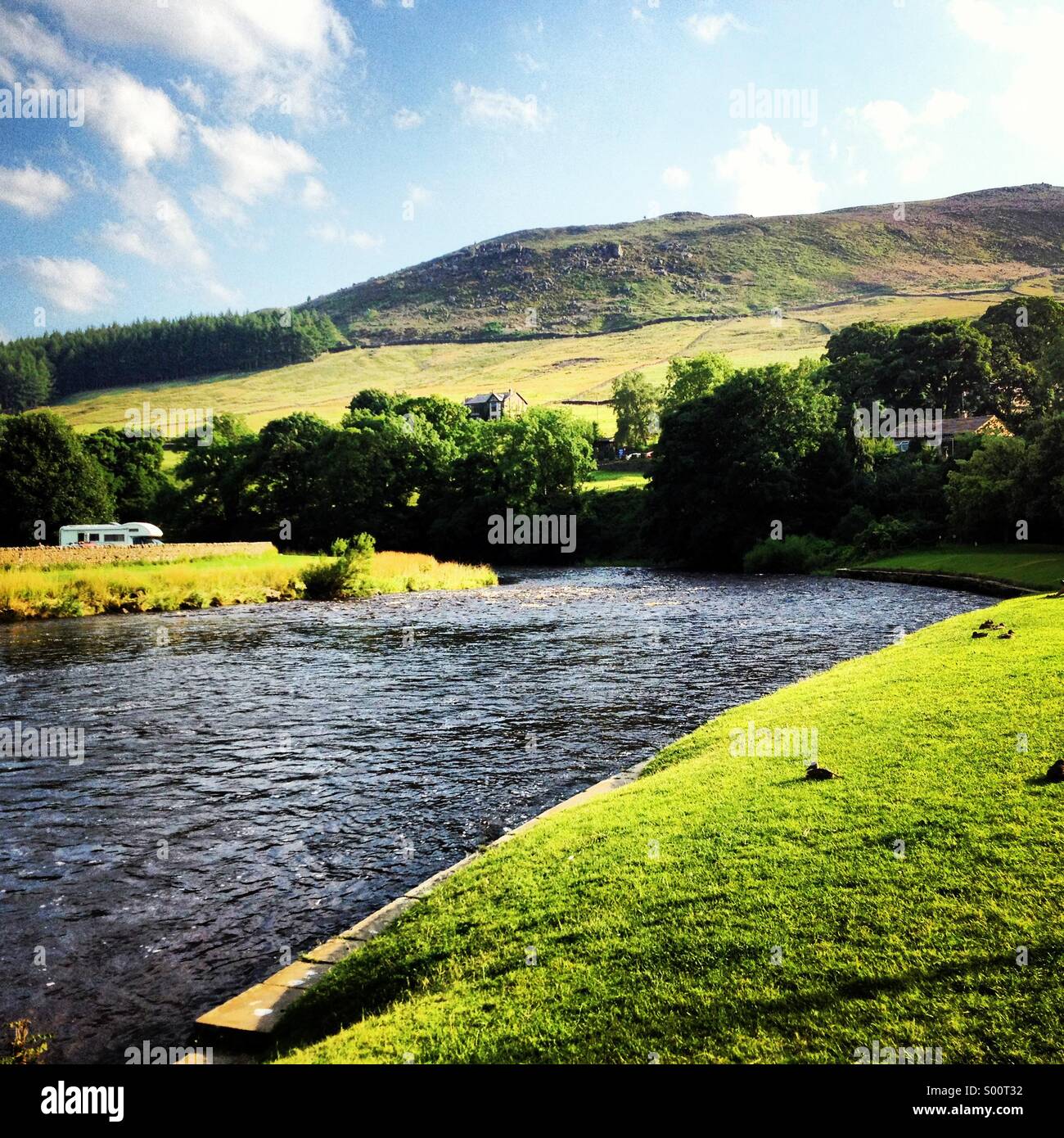 Yorkshire Paysage Personnages Banque D'Images