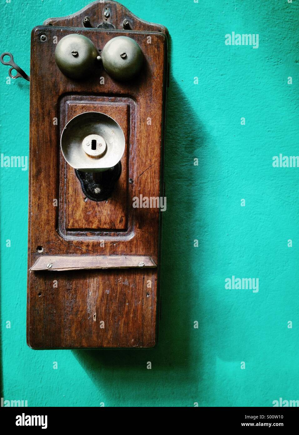 Téléphone mural vintage minable, décoration artisanale pour bar, club